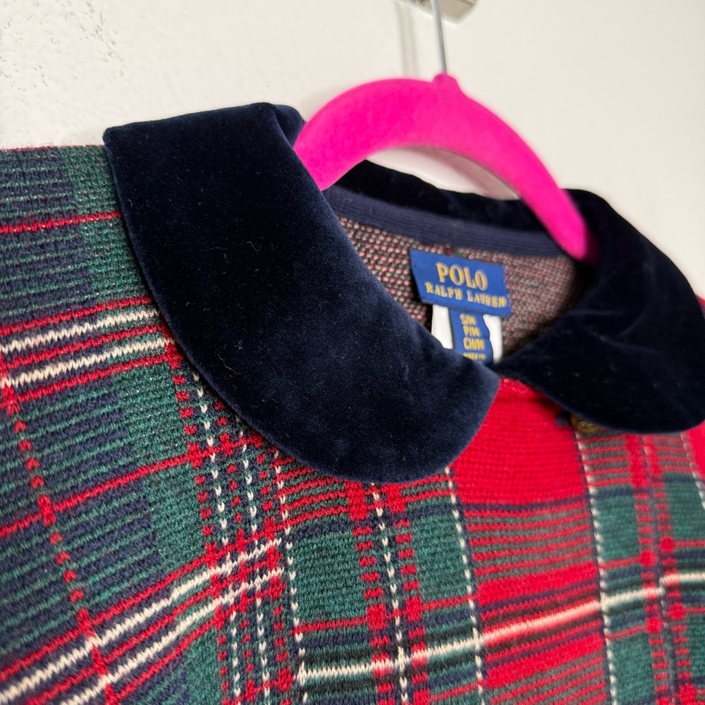 Polo by Ralph Lauren Girls Patchwork Plaid Wool Poncho Size S/M NWT - Picture 6 of 11